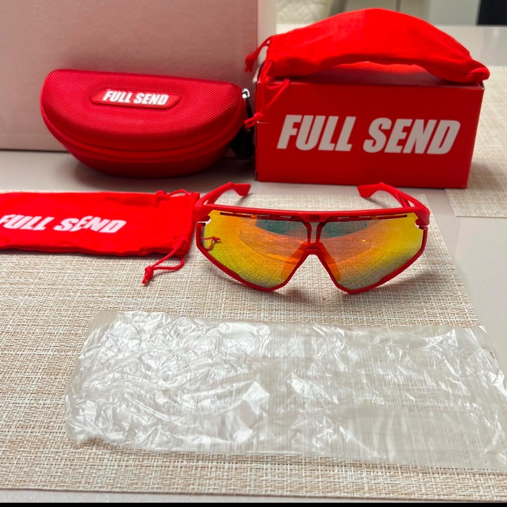 Full Send by Nelk Boys Men's Red Pit Viper Sun Glasses. New in box! - Picture 6 of 8